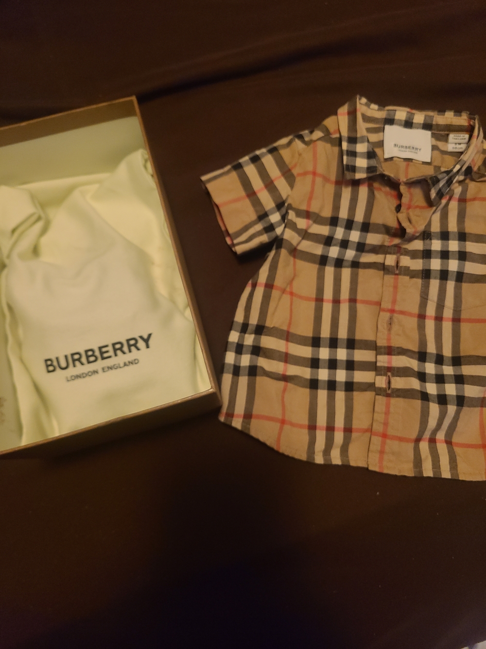Burberry Kids Classic Check Short-Sleeve Shirt in Beige